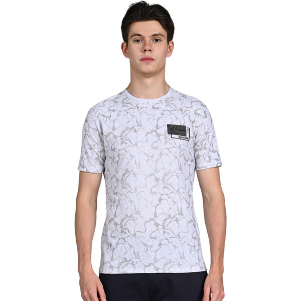 Killer Men White Printed Slim Fit T-Shirt