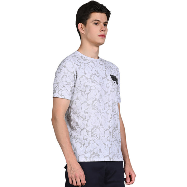 Killer Men White Printed Slim Fit T-Shirt