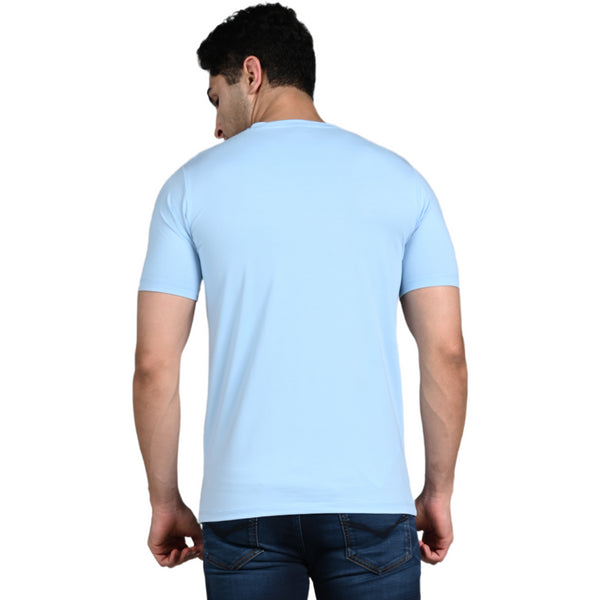 Killer Men Light Blue Printed Slim Fit T-Shirt