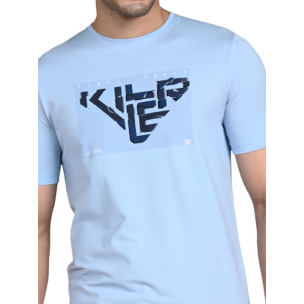 Killer Men Light Blue Printed Slim Fit T-Shirt