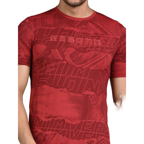 Killer Men Red Printed Slim Fit T-Shirt