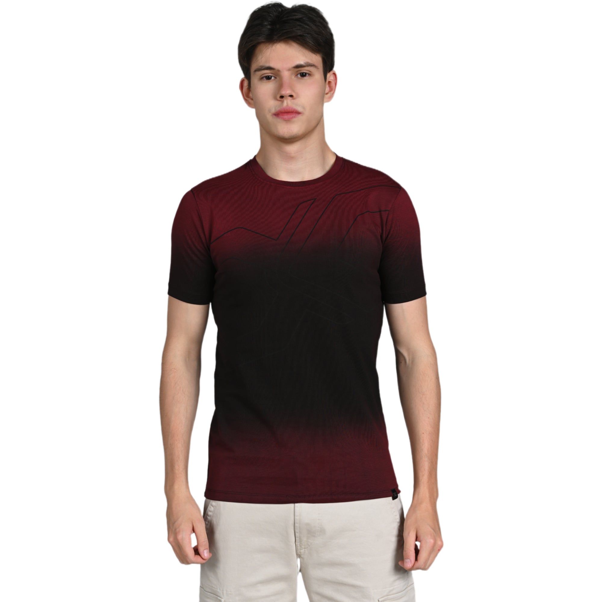Killer Men Red Printed Slim Fit T-Shirt