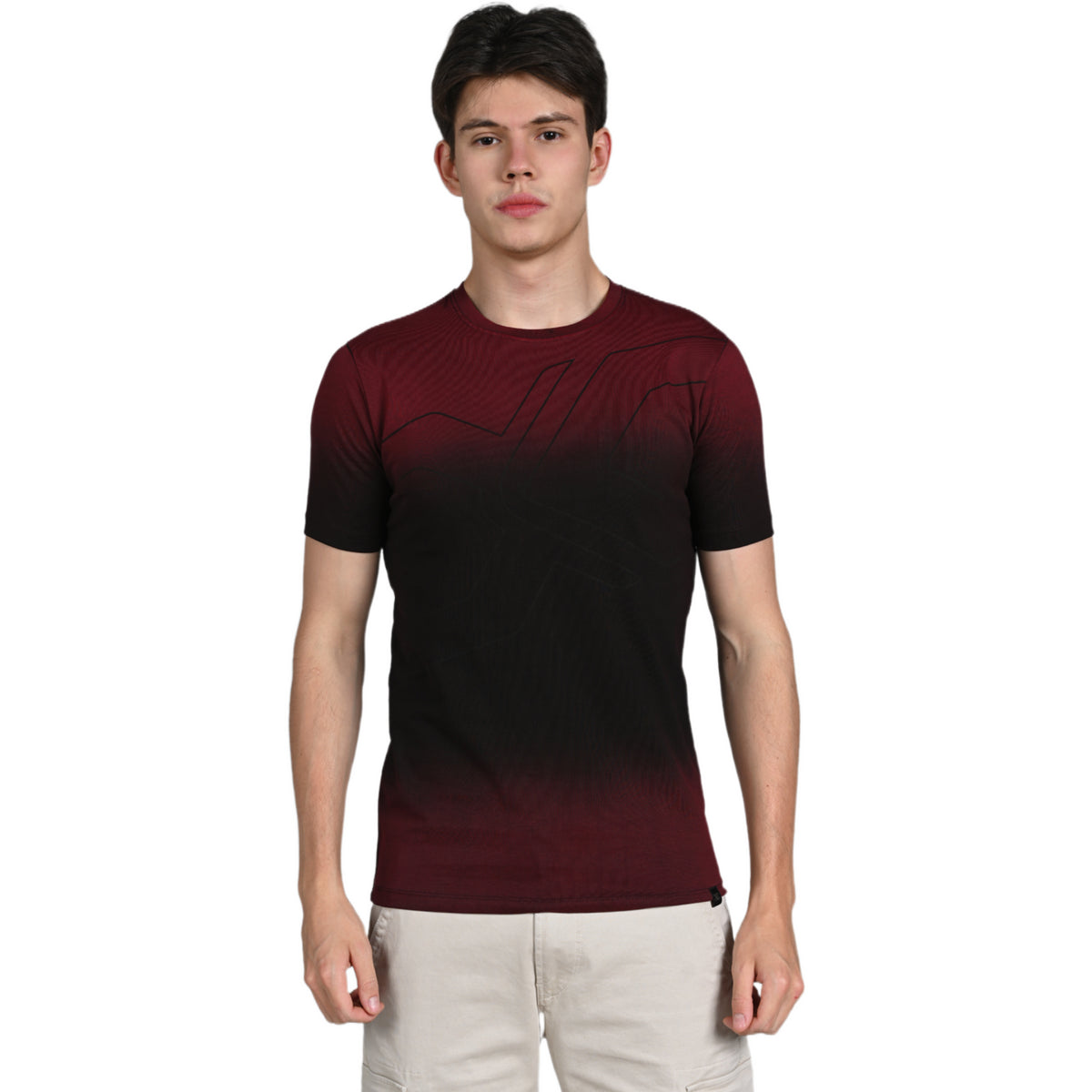 Killer Men Red Printed Slim Fit T-Shirt