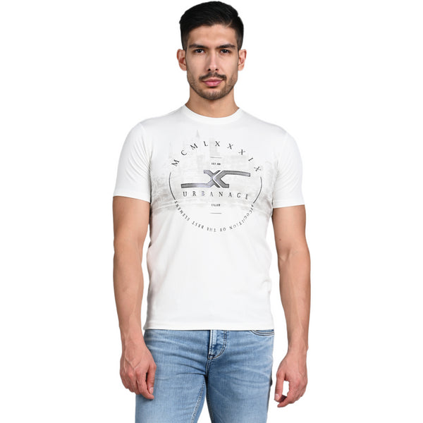 Killer Men White Printed Slim Fit T-Shirt