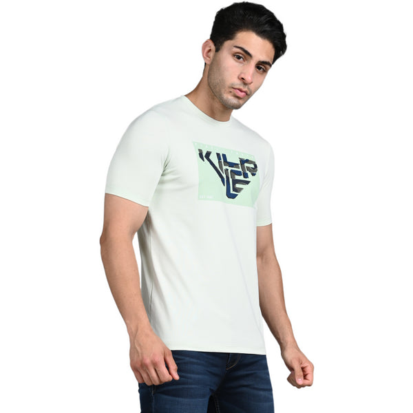 Killer Men Mint Green Printed Slim Fit T-Shirt