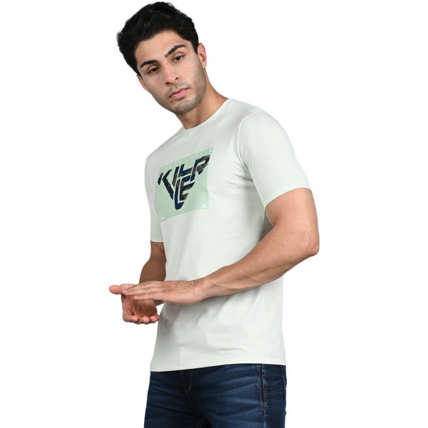 Killer Men Mint Green Printed Slim Fit T-Shirt