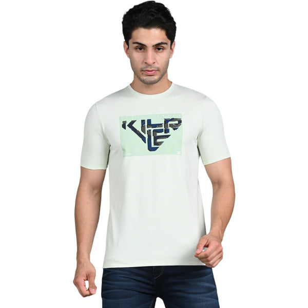 Killer Men Mint Green Printed Slim Fit T-Shirt