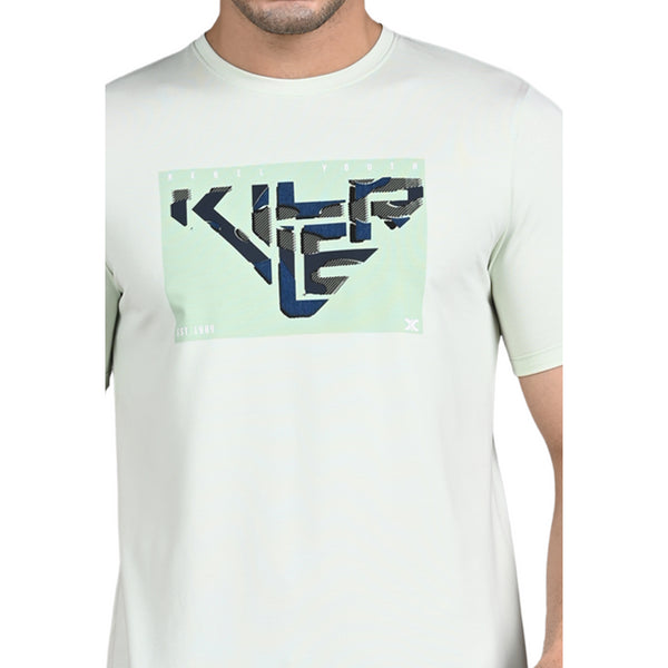 Killer Men Mint Green Printed Slim Fit T-Shirt