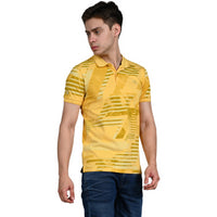 Killer Men Yellow Printed Slim Fit T-Shirt