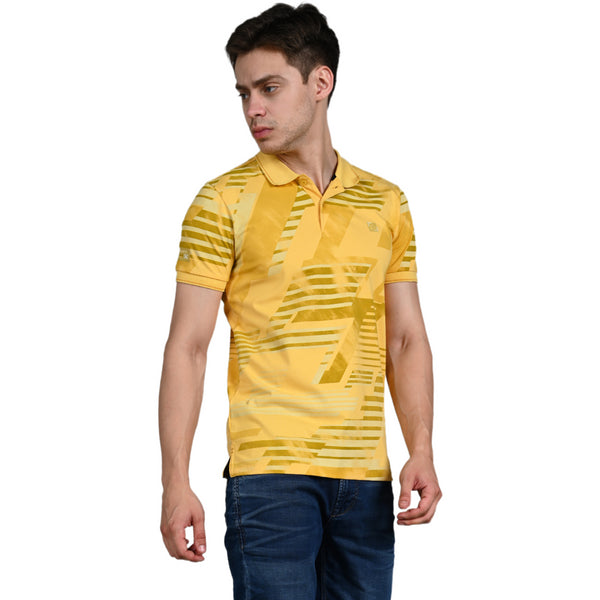 Killer Men Yellow Printed Slim Fit T-Shirt