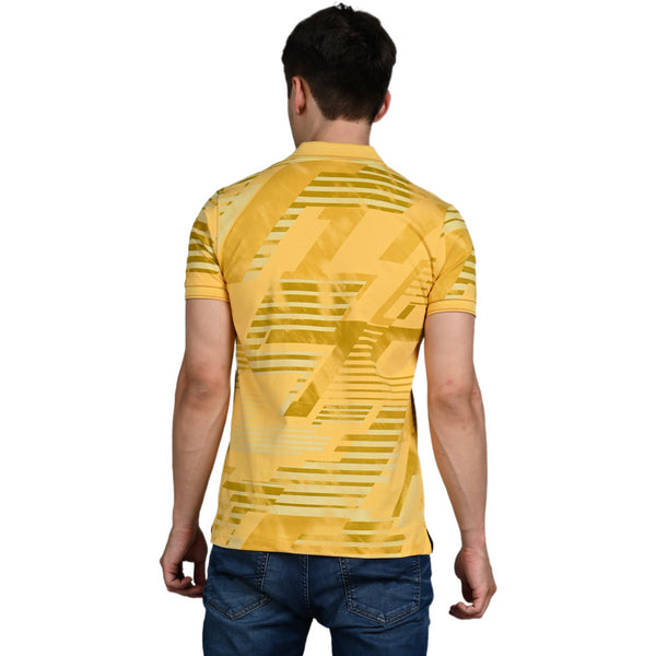 Killer Men Yellow Printed Slim Fit T-Shirt