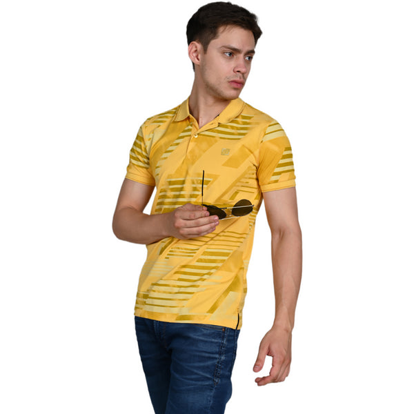 Killer Men Yellow Printed Slim Fit T-Shirt