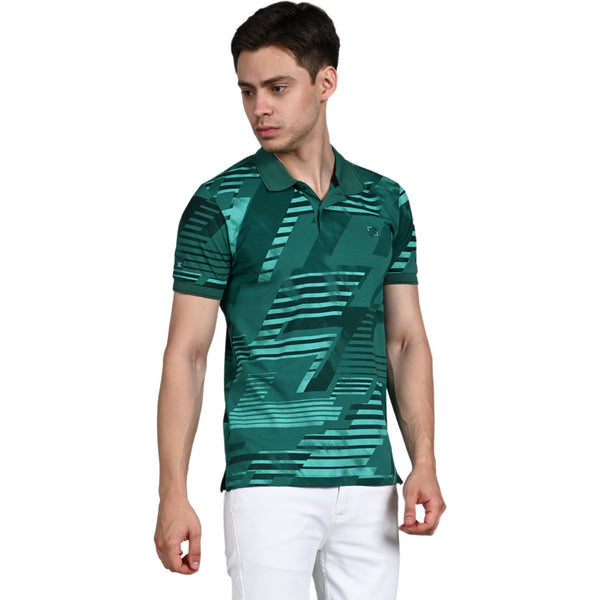 Killer Men Green Printed Slim Fit T-Shirt