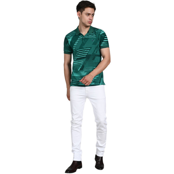 Killer Men Green Printed Slim Fit T-Shirt
