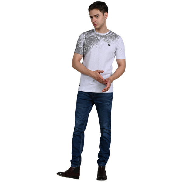 Killer Men White Printed Slim Fit T-Shirt