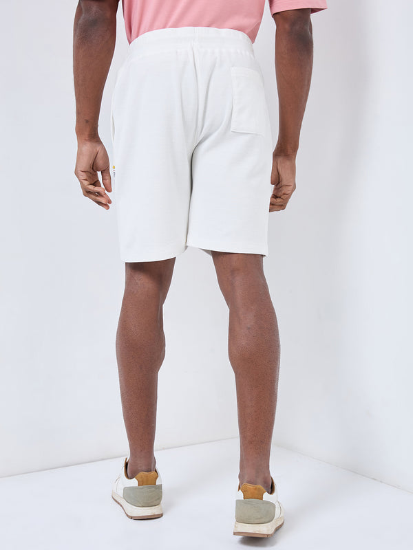 Killer Men White Solid Shorts