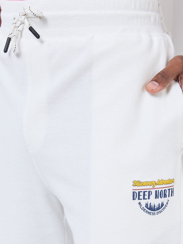 Killer Men White Solid Shorts