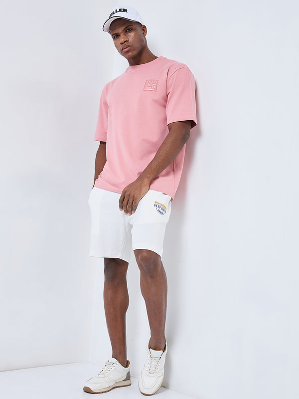 Killer Men White Solid Shorts