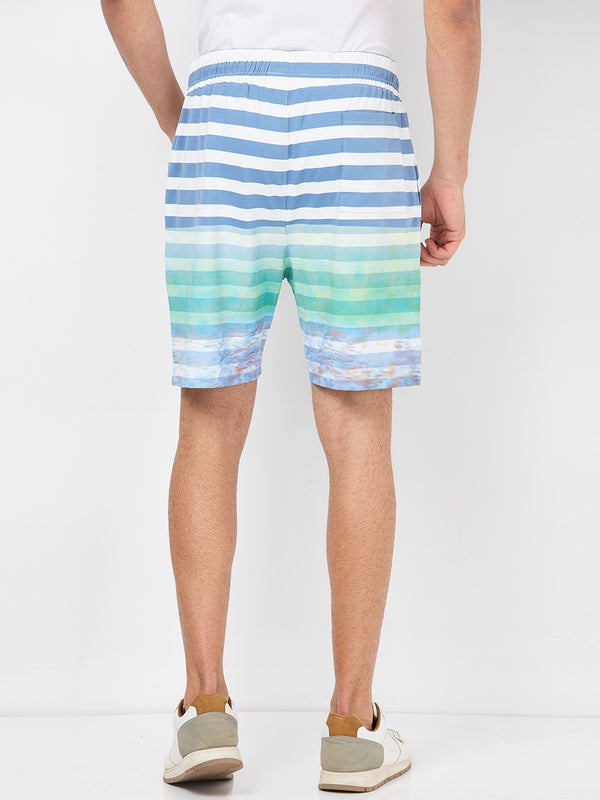 Killer Men Blue Stripe Shorts