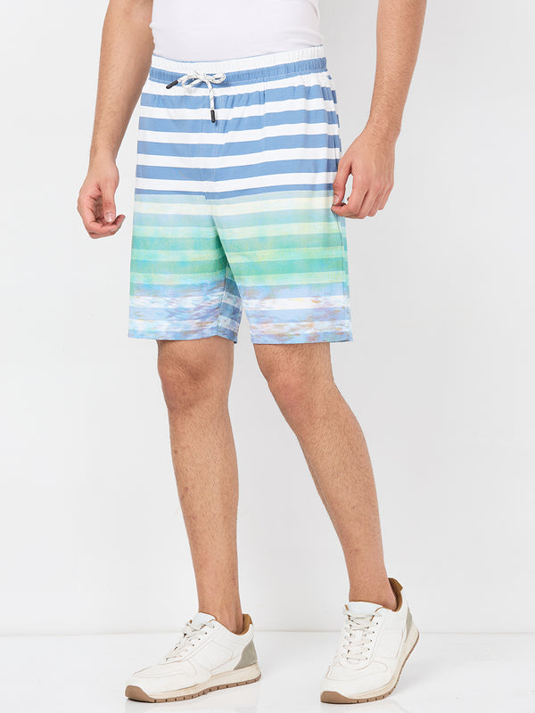 Killer Men Blue Stripe Shorts