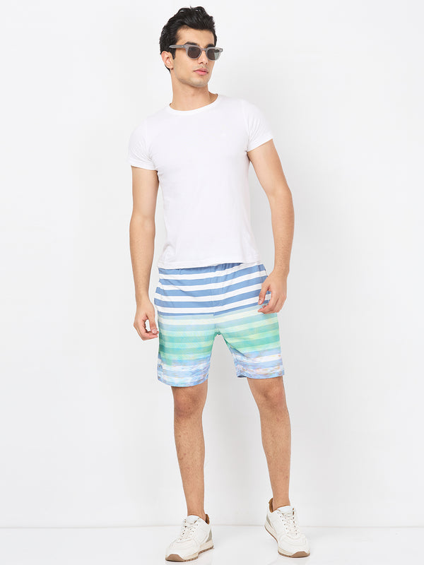 Killer Men Blue Stripe Shorts