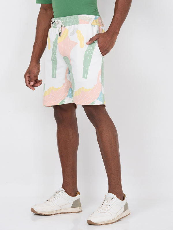 Killer Men Peach Multicolour Shorts