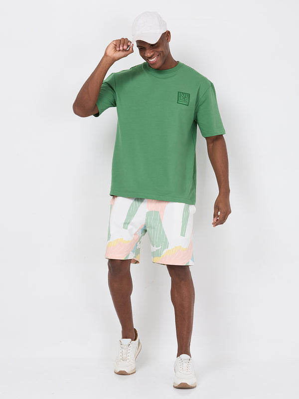 Killer Men Peach Multicolour Shorts