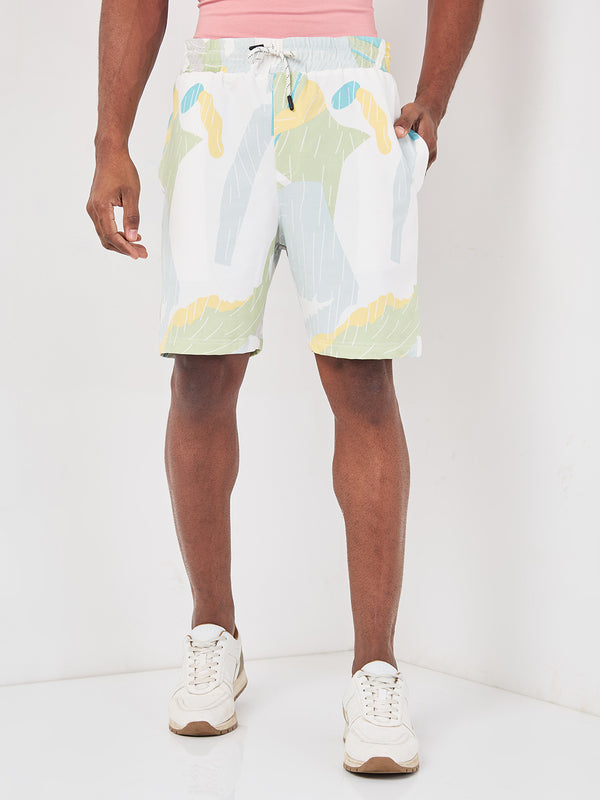 Killer Men Green Multicolour Shorts