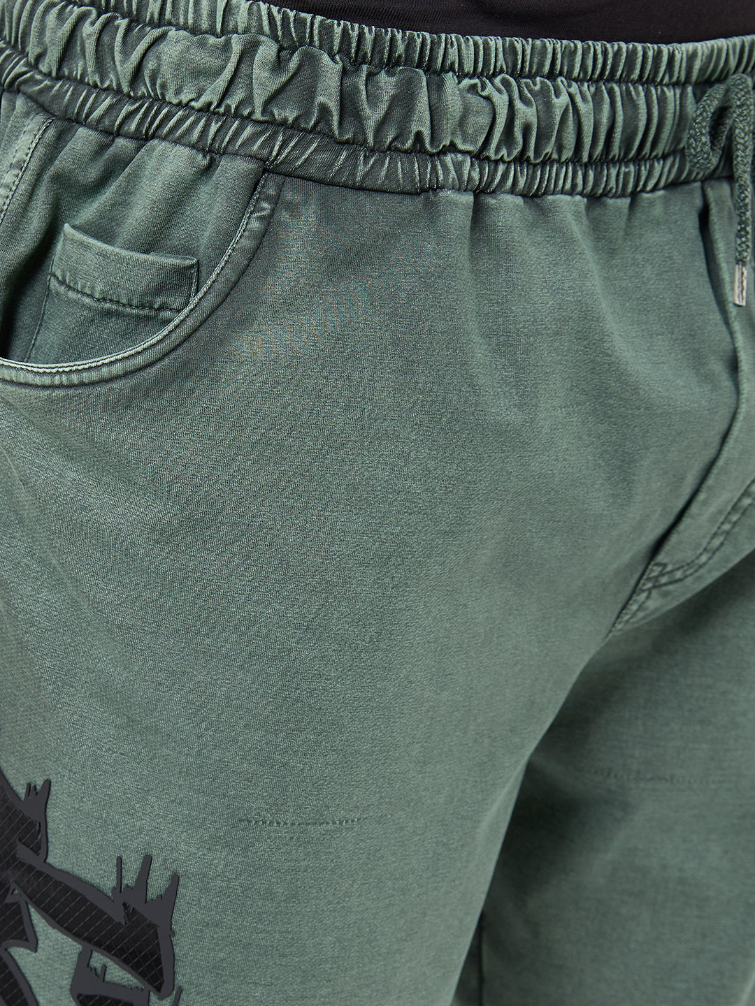 Killer Men Green Solid Shorts