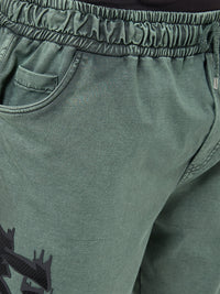 Killer Men Green Solid Shorts