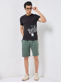 Killer Men Green Solid Shorts