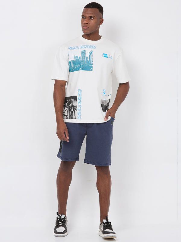 Killer Men Blue Solid Shorts