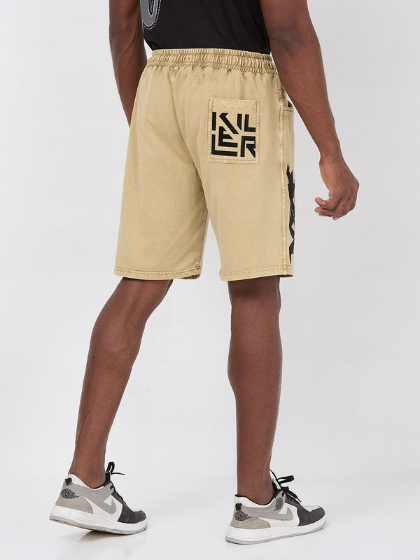 Killer Men Khaki Solid Shorts