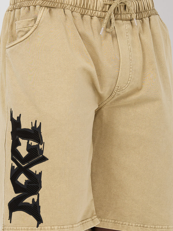 Killer Men Khaki Solid Shorts