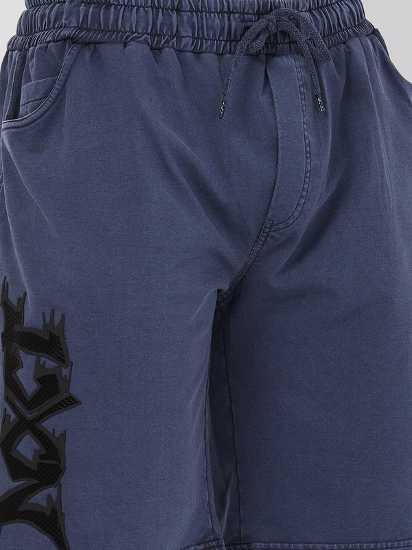 Killer Men Blue Solid Shorts