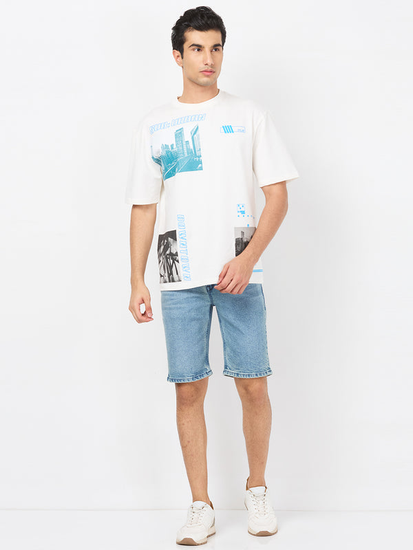 Killer Men Vintage Blue Solid Shorts