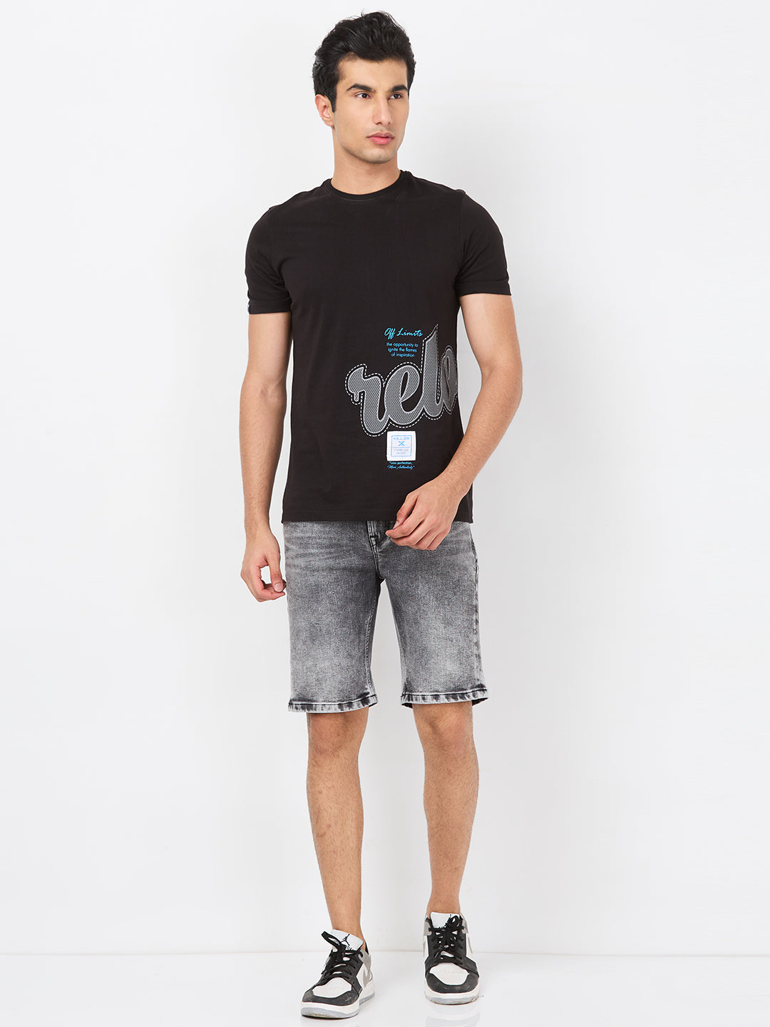 Killer Men Black Solid Shorts