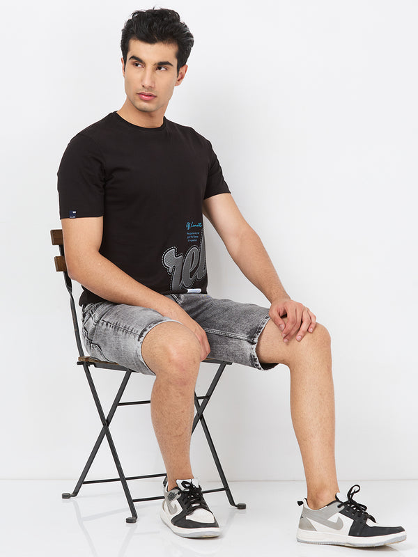 Killer Men Black Solid Shorts