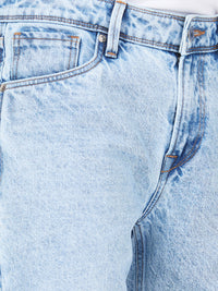 Killer Men Light Blue Solid Shorts