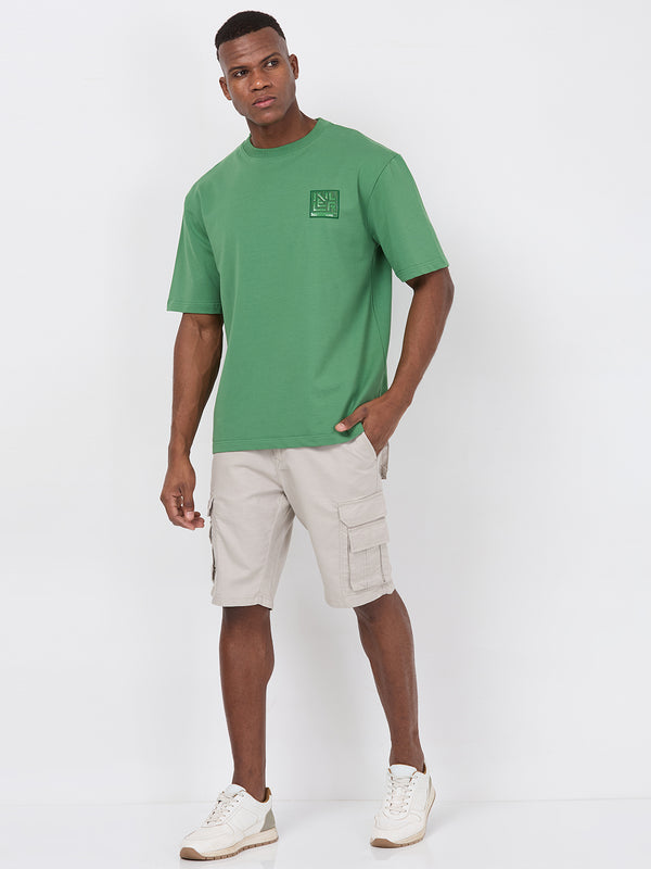 Killer Men Beige Solid Shorts