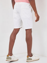 Killer Men White Solid Shorts