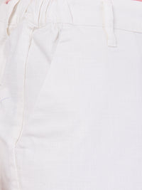 Killer Men White Solid Shorts
