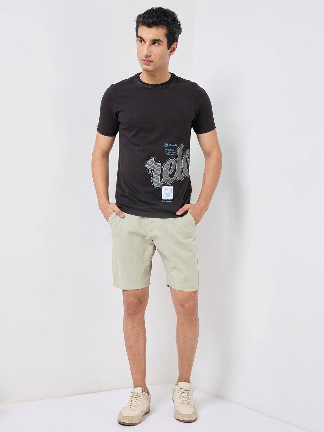 Killer Men Light Green Solid Shorts
