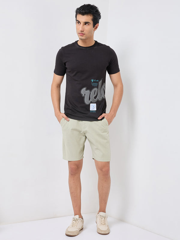 Killer Men Light Green Solid Shorts