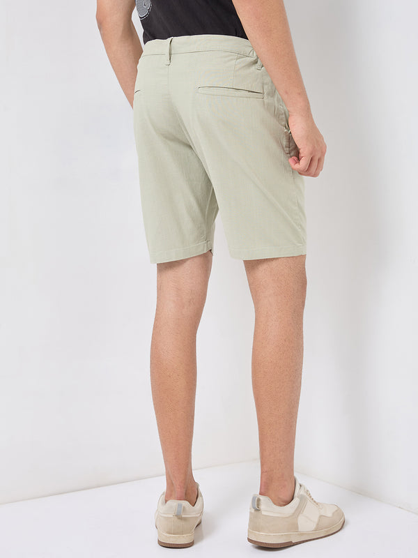 Killer Men Light Green Solid Shorts