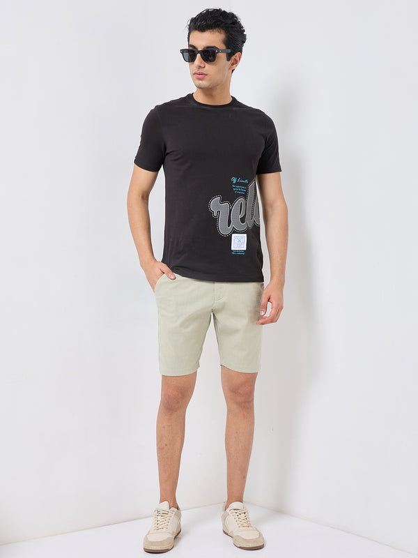 Killer Men Light Green Solid Shorts