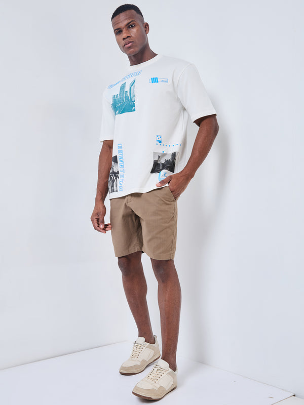 Killer Men Brown Solid Shorts