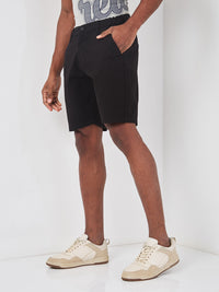 Killer Men Black Solid Shorts