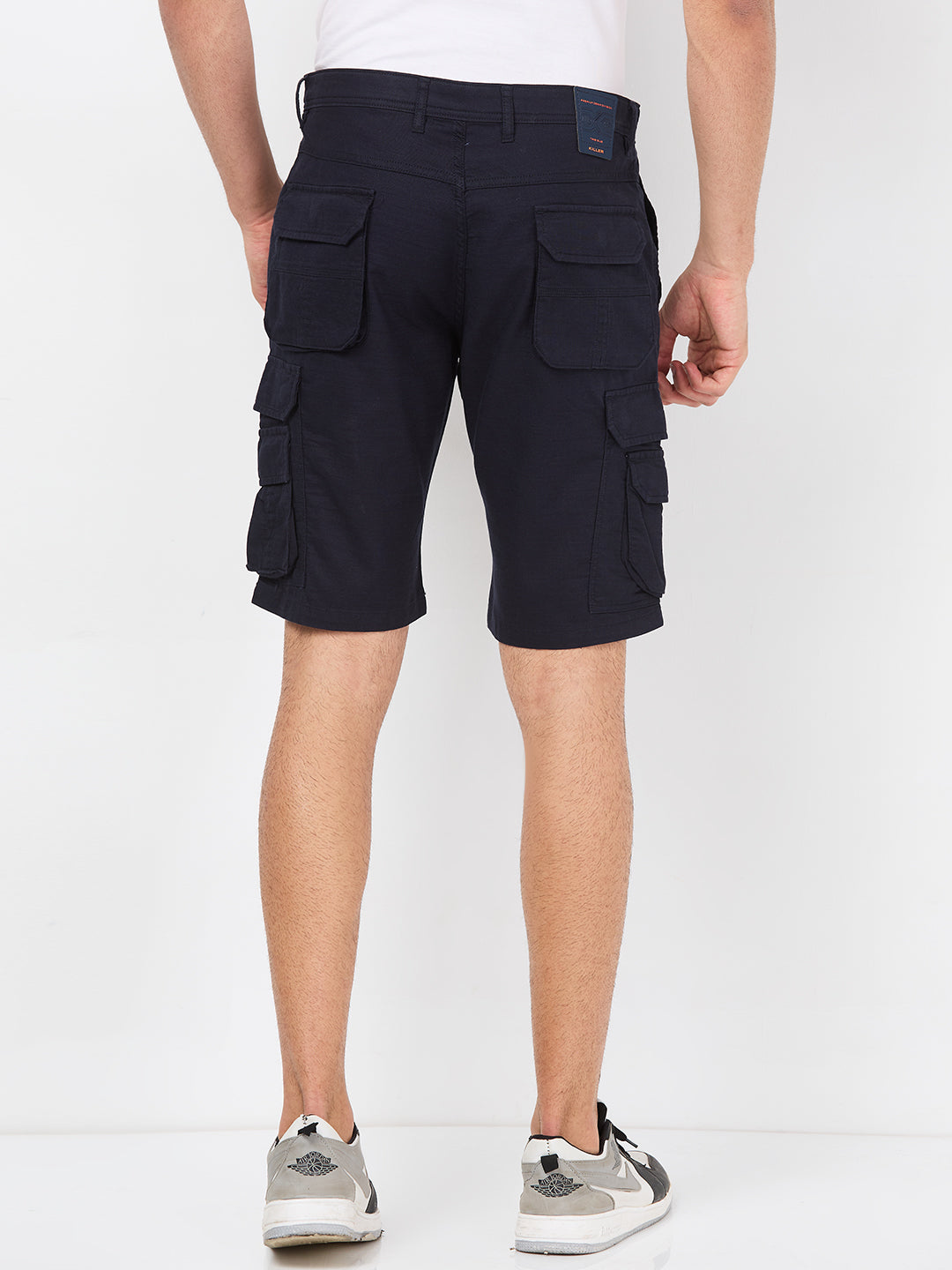 Killer Men Blue Solid Shorts