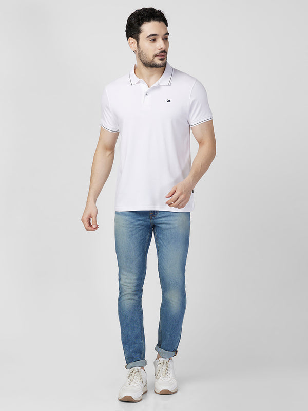 Killer Men White Printed Slim Fit T-Shirts